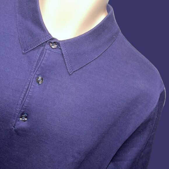 St Croix Collection For the Foursome Navy Golf Polo Size Large #8 - Picture 1 of 4